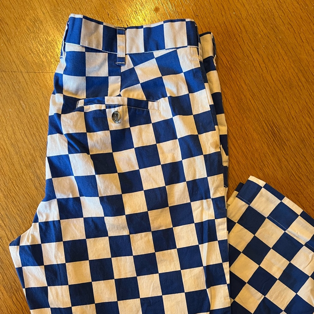 PLoyd Mouth Golf Blue White Check Golf Pants 36 x (32-36)